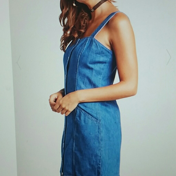 Denim blue button up dress - Picture 4 of 8